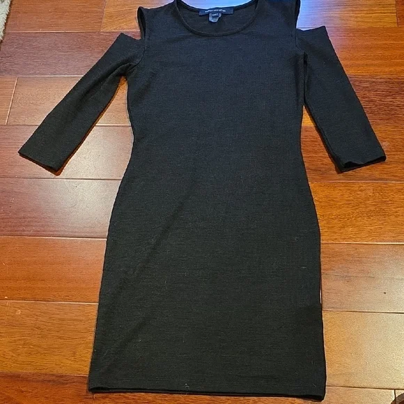 French Connection | Dresses | French Connection Cold Shoulder Black Knit  Dress | Poshmark